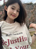 BJHG張桂源同款不計(jì)后果美式復(fù)古短袖涼感t恤男夏季潮牌穿搭情侶T恤女 石膏白 S 曬單實(shí)拍圖
