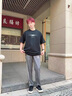 ARNTARE官方潮牌冰絲褲子男生夏季薄款寬松運(yùn)動(dòng)休閑褲青少年直筒闊腿長褲 黑色（NE01） XL （體重130-145斤） 曬單實(shí)拍圖