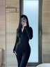 帛芮短外套女春夏款瑜伽服外穿長(cháng)袖拉鏈上衣親膚裸感運動(dòng)修身外套 曬單實(shí)拍圖