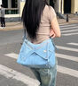 JellyToyboy【七夕情人節(jié)禮物】包包女包JTB重構(gòu)hobo包新款斜挎包百搭托特包 牛仔藍 曬單實拍圖