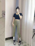 KJ防曬鯊魚褲女外穿夏季薄款無(wú)尷尬線高腰冰絲緊身瑜伽打底褲 豆綠色 均碼 (建議80-135斤左右） 曬單實(shí)拍圖