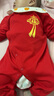 歡喜小熊嬰兒連體衣寶寶秋季抓周外出禮服新生兒秋冬紅色滿月百天周歲哈衣 曬單實(shí)拍圖