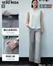 VEROMODA牛仔褲女秋季新款寬松中腰闊腿褲簡(jiǎn)約潮流3332096 淺牛仔灰色 160/64A/S 曬單實(shí)拍圖