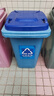 天樞垃圾桶大號120升大容量商用酒店物業(yè)室外戶(hù)外環(huán)衛分類(lèi)帶蓋帶輪果皮箱藍色可回收物 曬單實(shí)拍圖