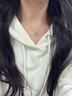 中國黃金愛(ài)心銀項鏈女托帕石吊墜鎖骨鏈38婦女神節禮物送女友老婆生日實(shí)用 京速達-足銀摯愛(ài)愛(ài)心項鏈 曬單實(shí)拍圖