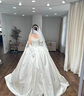 勤馳新品法式復(fù)古緞面抹胸輕婚紗25新款新娘高級質(zhì)感拖尾小個(gè)子 白色齊地婚紗送頭紗+裙撐+手套 XL 均碼 曬單實(shí)拍圖