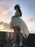 閃動(dòng)少女（SHANDONGSHAONV）洛麗塔lo蘿莉塔原創(chuàng  )設計jsk正版lolita仙氣公主連衣裙生日禮服 綠色jsk+大拖尾 M (85斤到100斤 曬單實(shí)拍圖