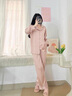 帕蘭朵（PLANDOO）輕奢品牌女士睡衣女春夏季冰絲長(zhǎng)袖2025新款高級(jí)感大碼家居服套裝 63795香檳粉 M ：建議體重80-100斤 曬單實(shí)拍圖