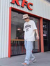 回力國(guó)潮牛仔褲男春夏季新款重磅潮牌寬松直筒高彈力百搭顯瘦松緊腰褲 磨白淺藍(lán) L （建議體重105-120斤） 曬單實(shí)拍圖
