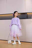 moonkids女童紗裙半身裙2025新款夏季中長款裙子夏裝兒童公主裙小女孩長裙 4367漸變紫紗裙 120 cm 曬單實拍圖