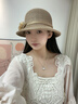 九州絲羽遮陽(yáng)帽女夏季防曬帽透氣漁夫帽遮臉太陽(yáng)帽時(shí)尚盆帽送媽媽禮物 亞麻色 均碼 曬單實(shí)拍圖