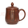 此時此刻 茶杯陶瓷蓋杯中號欽州坭興陶手工辦公杯會議杯老板杯泡茶杯220ml 禪心 曬單實(shí)拍圖