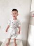新生嬰兒分體褲子外穿夏季薄款男女寶寶莫代爾a類短褲幼兒開襠褲 【超值2件】莫代爾短褲藍色+白色 66 碼：0-3個月寶寶 曬單實拍圖