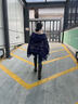 兩三事連帽披肩斗篷2025春季新款藍(lán)色毛衣外套女針織披風(fēng)穿越無垠 藍(lán)花色 S 曬單實拍圖