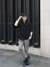 GXG男裝 【涼感】四面彈小腳西褲通勤男長褲休閑褲 2025夏季新品 棕灰 L 曬單實拍圖