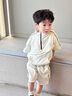 齊齊熊（ciciibear）[佳佳同款][UPF100+涼感速干]齊齊熊男女童套裝夏裝寶寶短袖兒童 朗訊白 110 曬單實(shí)拍圖