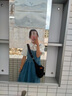 莫代爾港味復(fù)古學(xué)院風(fēng)減齡收腰牛仔背帶裙女2025夏季新款顯瘦搭配兩件裝 【套裝】牛仔背帶裙+泡泡袖襯衫 M 曬單實拍圖
