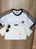 阿迪達斯（adidas）三葉草男裝女裝情侶T恤時(shí)尚百搭短袖白T KB2460 L 曬單實(shí)拍圖