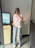 森馬（Semir）短袖t恤女中長款寬松上衣海洋精靈印花2025夏新款涼感抑菌套頭衫 漂白10007 L 165/88A 曬單實(shí)拍圖