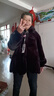 啄木鳥(niǎo)媽媽冬裝高檔皮草外套2024新款中老年女加厚水貂絨奶奶大衣外套 紫紅色 XL（建議110以?xún)龋?曬單實(shí)拍圖