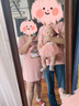G.DUCKKIDS品牌童裝嬰兒親子裝一家三口四口夏裝新款滿月大碼母女裝母子裝家 官方旗艦粉色 媽媽裙S 42 曬單實拍圖