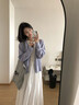 綴櫻春季連衣裙女裝穿搭一整套2025新款初戀清純奶甜套裝白色氣質(zhì)裙子 紫色針織開(kāi)衫+無(wú)袖連衣裙 套裝 XL 【建議115-125斤穿】 曬單實(shí)拍圖