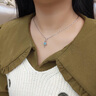 HR赫蓮娜輕奢項鏈女士時(shí)尚首飾品鎖骨鏈七夕情人節禮物送女友老婆 心中有你項鏈（藍鉆） 曬單實(shí)拍圖