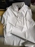 Walker Shop短袖polo衫男輕奢無(wú)痕壓膠彈力冰絲滑半拉鏈修身商務(wù)休閑翻領(lǐng)t恤 白色 4XL 曬單實(shí)拍圖
