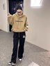 MR-90官方潮牌休閑褲男女款夏季冰絲薄款寬松束腳褲百搭長(zhǎng)褲大碼褲子男 2212A束腳#黑色 XL （建議135-155斤） 曬單實(shí)拍圖