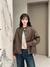 皮爾卡丹美拉德皮衣外套女2025新款春秋短款寬松休閑復(fù)古PU皮機(jī)車夾克上衣 咖色 L 建議【110-120斤】 曬單實(shí)拍圖