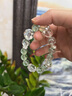 海藍寶綠螢石綠阿塞灰月光石銀曜石白幽靈紫阿塞手鏈招財手串 綠阿塞/綠螢石/白水晶切面/貝珠 14cm 曬單實拍圖