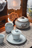 悟茶事汝窯浮雕麒麟茶葉儲(chǔ)存罐家用高檔陶瓷開片防潮茶葉密封罐 米黃汝窯麒麟茶葉罐 曬單實(shí)拍圖