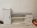 皮空間全實(shí)木換鞋凳家用門(mén)口客廳可坐穿鞋凳鞋架一體簡(jiǎn)約長(cháng)凳抽屜鞋柜 白色（包安裝） 100+28cm 曬單實(shí)拍圖