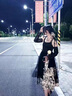 閃動(dòng)少女（SHANDONGSHAONV）赫本風(fēng)法式藝術(shù)感裙子輕奢可甜可鹽氣質(zhì)無(wú)袖吊帶連衣裙2024女夏季 黑色吊帶連衣裙【無(wú)配花】 M 建議【100-110斤】 曬單實(shí)拍圖