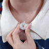 老廟銀吊墜999足銀蓮花平安扣掛墜幸福蓮蓮送女友老婆媽媽生日禮物 蓮花平安扣約7g+項鏈+禮盒 曬單實拍圖