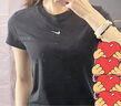 耐克(NIKE)春夏女短袖圓領(lǐng)T恤 運(yùn)動(dòng)休閑 緊身衣FV5509-010 黑M 曬單實(shí)拍圖