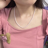 中國黃金（CHINA GOLD）天然珍珠項鏈女生小米珠鎖骨鏈七夕情人節(jié)禮物送女友老婆生日實用 小米珍珠項鏈【K金卡扣不易過敏】 曬單實拍圖