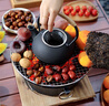 圍爐煮茶套裝鑄鐵燒烤爐戶外燒烤架室內(nèi)煮茶器具圍爐煮茶壺木炭 【特厚28cm圍爐】送碳夾 曬單實拍圖