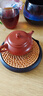 君莊粗陶藤編壺承干泡臺(tái)紫砂壺養(yǎng)壺墊陶瓷茶具茶托盤(pán)儲(chǔ)水中式茶壺底托 粗陶壺承+藤編款（禪黑） 曬單實(shí)拍圖