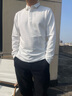 安東尼奧【桑蠶絲&長(cháng)絨棉】親膚柔順純色長(cháng)袖POLO衫男春秋翻領(lǐng)百搭休閑T恤 曬單實(shí)拍圖