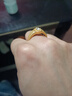 金啟順999足金鴿子蛋黃金戒指5D鑲莫桑奢華中古司鳳足金戒子婚戒送女友 粉鋯足金戒指17號【金重2.17g】 曬單實拍圖