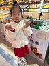 班尼路女童連衣裙2025新年款小女孩紅色針織裙子秋冬季過年公主裙拜年服 曬單實拍圖