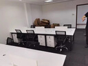 子木雅居簡約職員辦公桌員工電腦桌辦公桌椅組合2/4/6人屏風(fēng)工作位卡座 黑面白架 單人位(不加線槽) 曬單實拍圖