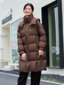坦博爾曠野美拉德穿搭中長(cháng)款羽絨服女新款連帽加厚保暖外套TW236832 復古咖 S 160/84A 曬單實(shí)拍圖