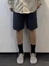 柏銘臣冰絲短褲男夏季新款美式復古休閑潮流外穿中褲運動(dòng)百搭五分褲子男 灰色 L 【建議120-135斤】 曬單實(shí)拍圖
