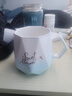初覓恒溫杯55度暖暖杯加熱水杯子帶恒溫杯墊陶瓷杯禮盒伴手禮生日禮物 漸變藍(lán)【杯/蓋/勺/墊】禮盒裝 曬單實(shí)拍圖