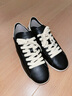 GEOX杰歐適秋冬黑色百搭平底透氣舒適單鞋板鞋男士休閑鞋 黑白色 41 曬單實(shí)拍圖