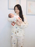 媽媽本色孕婦家居服套裝2025夏季新款產(chǎn)后哺乳喂奶薄款寬松舒適月子服睡衣 白色 M 曬單實拍圖