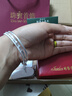 鎏心純銀三生三世手鐲9999足銀女一光一砂竹節兩世歡三環(huán)閉口實(shí)心銀飾 60圈口約30克 曬單實(shí)拍圖