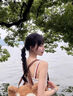 微光里吊帶背心女夏純欲甜辣修身內(nèi)搭蕾絲格子假兩件帶胸墊短款無袖上衣 白色 均碼 【建議70-110斤】 曬單實(shí)拍圖